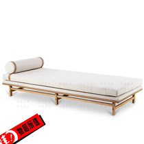 Your courtestolate Chinese style single solid wood New Chinese living room reclining Chair log strip stool Balcony Bedroom Bedstool Sofa