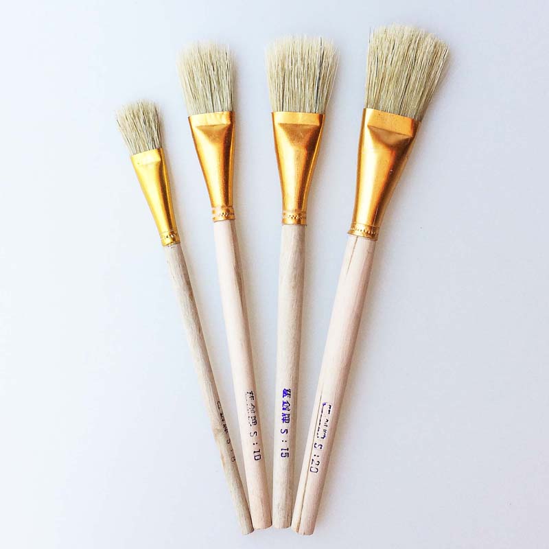 Blue Sword Card White Rod Oil Paintbrush Point Lacquered Writing Brush Shoe Factory Brushed Bronzed Bottom Glue Special thick lard Hair Oil Paintbrush