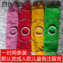 Hand silk flower dance a pair of northeast Yangko two people turn square dance octagonal scarf professional dancing pink green yellow plum handkerchief