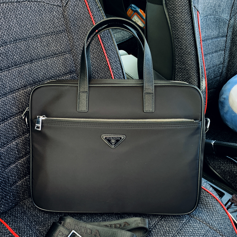Puanda men's handbag horizontal section commuting large-capacity business briefcase Oxford cloth messenger computer bag