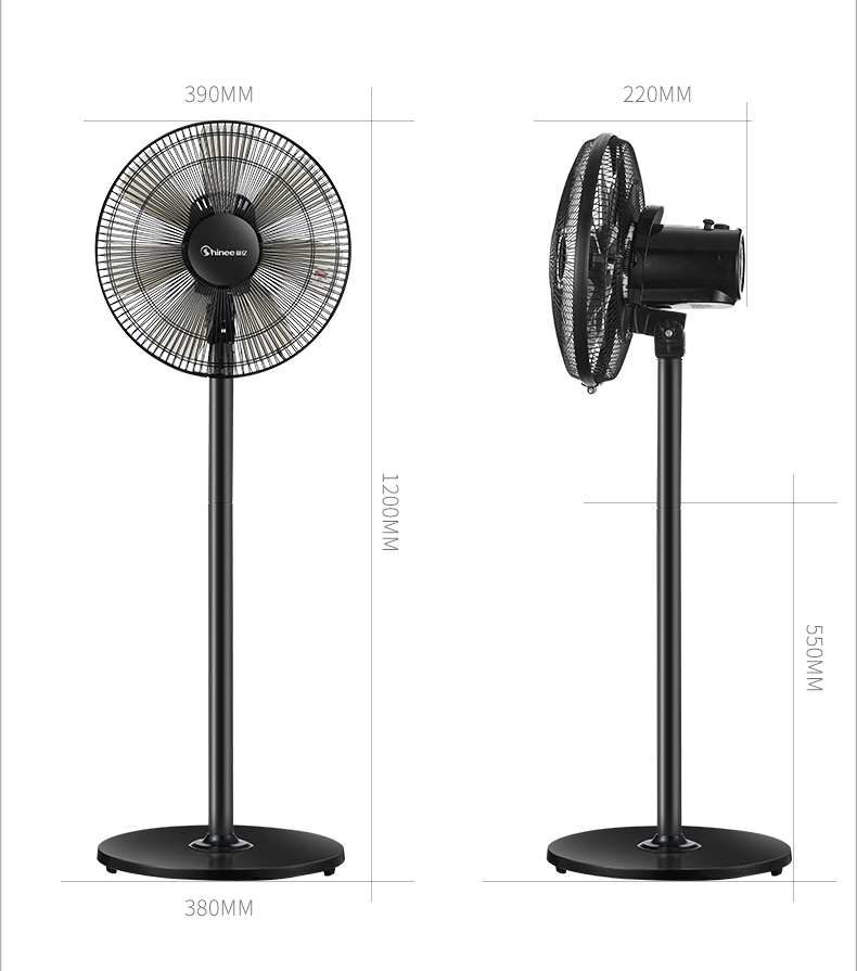 quạt trần đèn hiện đại Quạt điện Saiyi nền tảng quạt sàn đứng không khí khối lượng lớn ký túc xá tiết kiệm năng lượng gió lớn lắc đầu FS40-6A - Quạt điện giá quạt treo tường senko