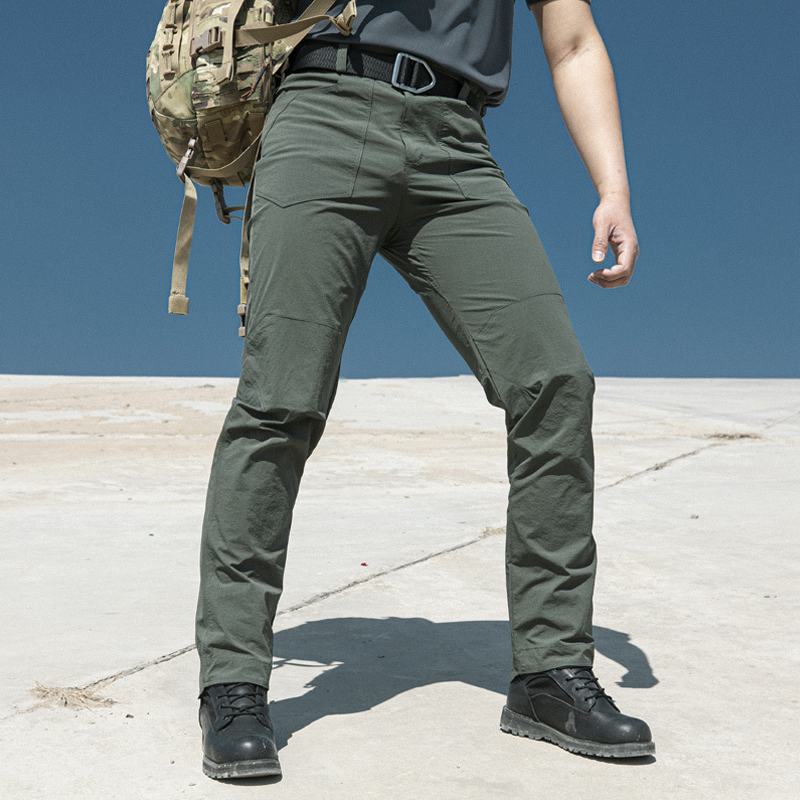 Ruling officer outdoor speed dried pants men spring and summer thin sports mountainers fan tactical pants elastic breathable pants