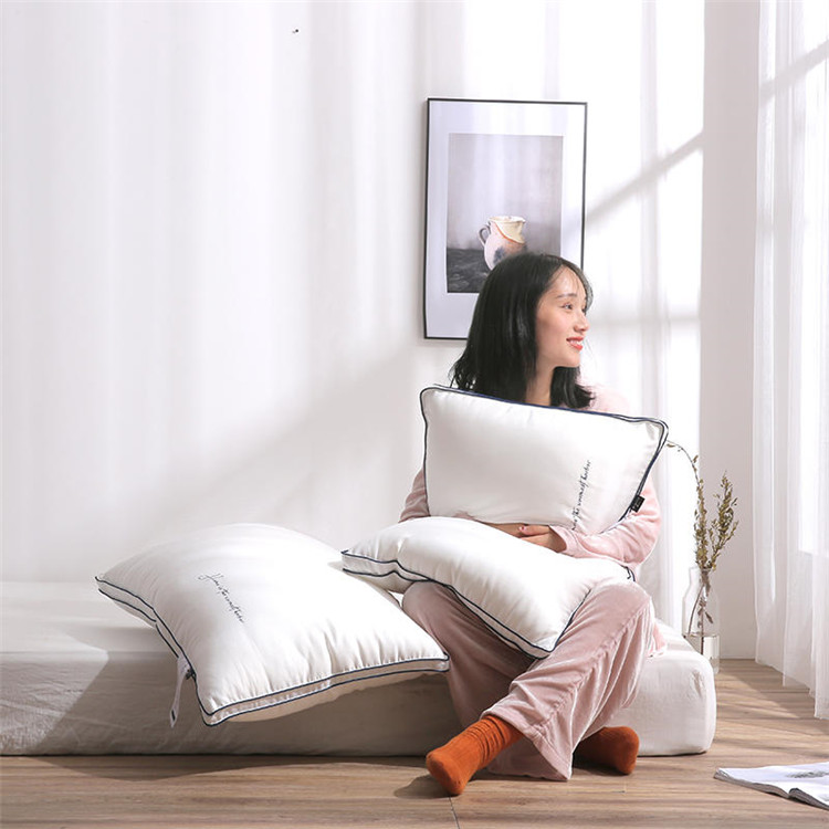 Supple-soft solid cloud suede pillow core minimalist with neck and neck antibacterial pillows soft and comfortable hotel pillows single one dress