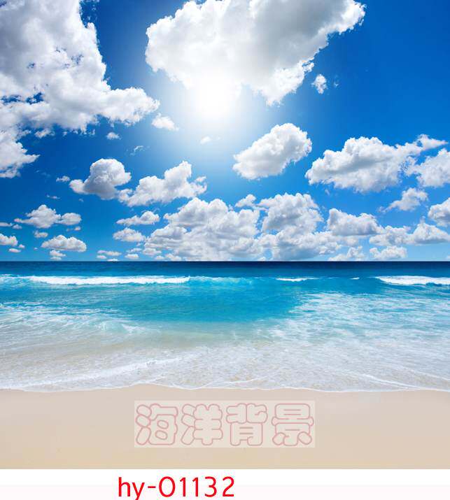 Sea YY anchor background cloth seascape 3D background cloth Kuaishou anchor live broadcast background cloth decoration exterior background wall