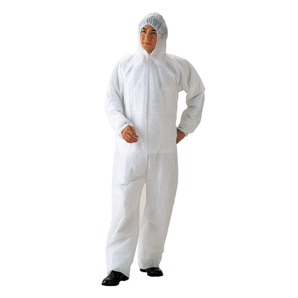 Azovwang PP disposable jumpsuit 8-5666-01 is waterproof and not easy to get dirty