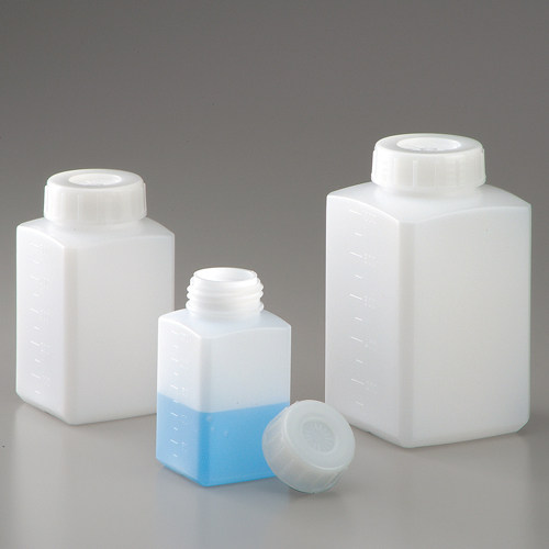 Special Price Asia Speed Wang Plastic Bottle Square Bottle Wide Mouth 5-003-01 With Scale PE Large Bottle Heat Resistant 110 ° C