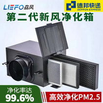 Indoor fresh air system front purification box PM2 5 air filter box high efficiency purifier haze removal filter