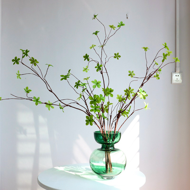 Simulation green plant Japanese hanging clock plant living room floral decoration horse drunk wood fake branches living room dining table Nordic ins