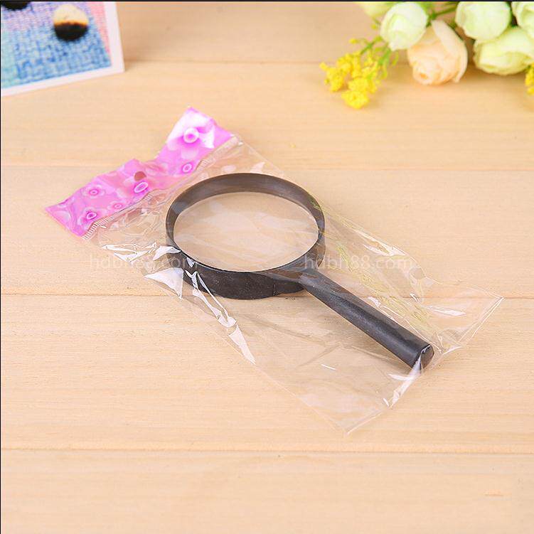 60mm handheld high-definition magnifier reading and reading report teaching experimental instrument calligraphy and painting ancient play to identify 100 starting hair