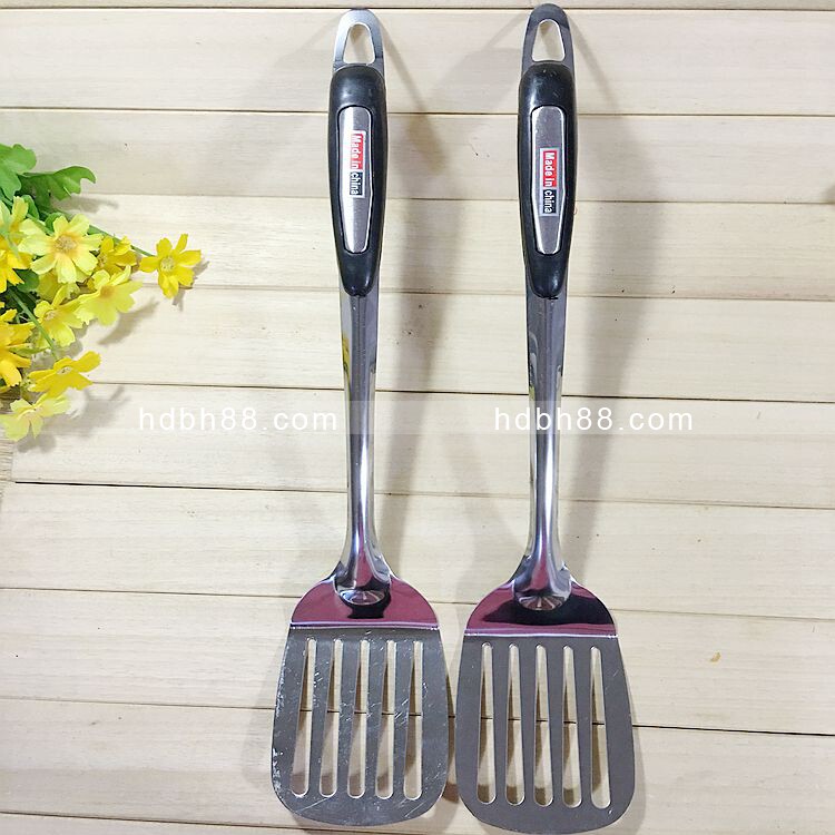 Stainless steel sanding pancake shovel spread pancake frying shovel flat shovel leaking shovel pot shovel frying shovel two yuan department store supermarket supply