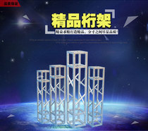 Manufacturer direct galvanized square pipe truss wedding stage background frame mobile publicity billboard light background shelf