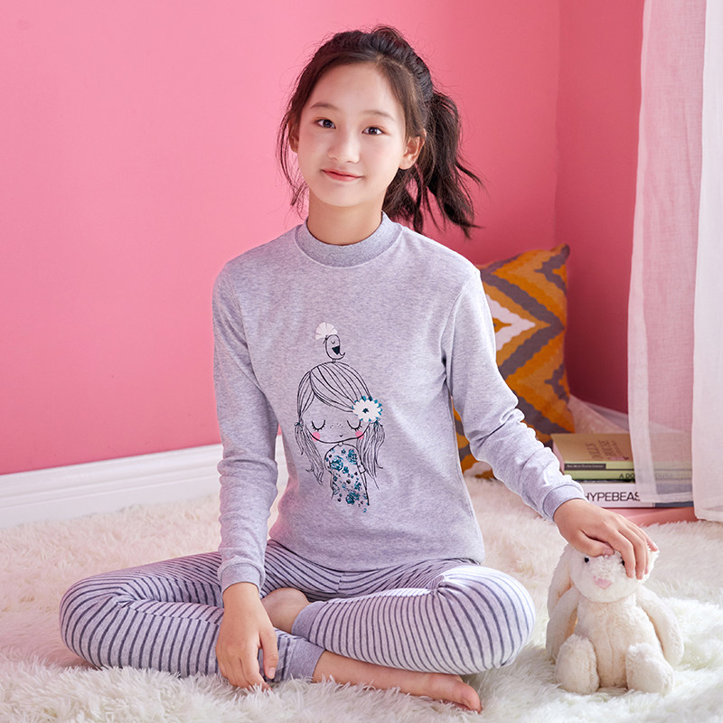 Red bean big girl autumn clothes girls 2021 new cotton 12-15 years old high school junior high school students heat clothes