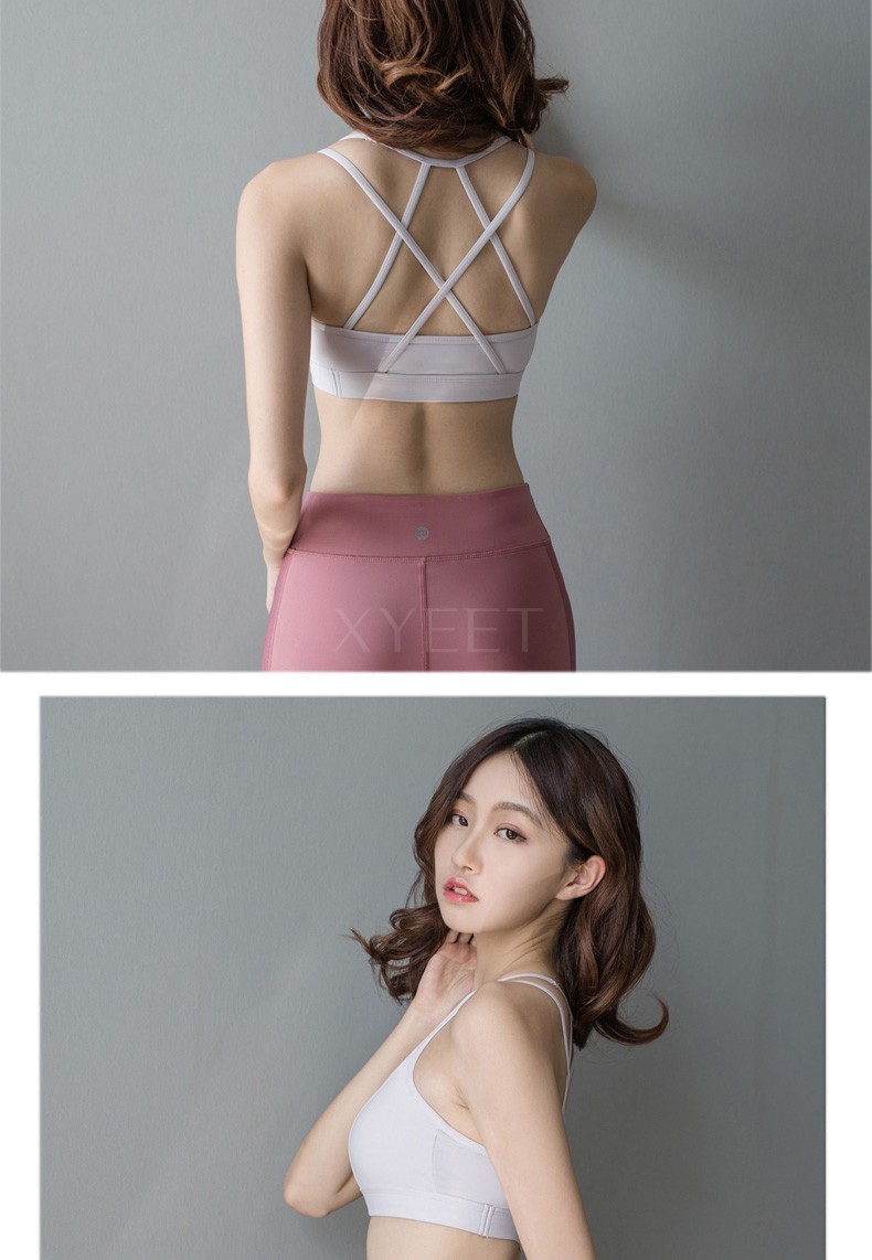 Vai đẹp trở lại đồ lót thể thao nữ chống sốc chạy tập hợp khuôn mẫu vest phong cách thể dục yoga áo ngực chuyên nghiệp áo ngực - Đồ lót thể thao áo quần tập gym