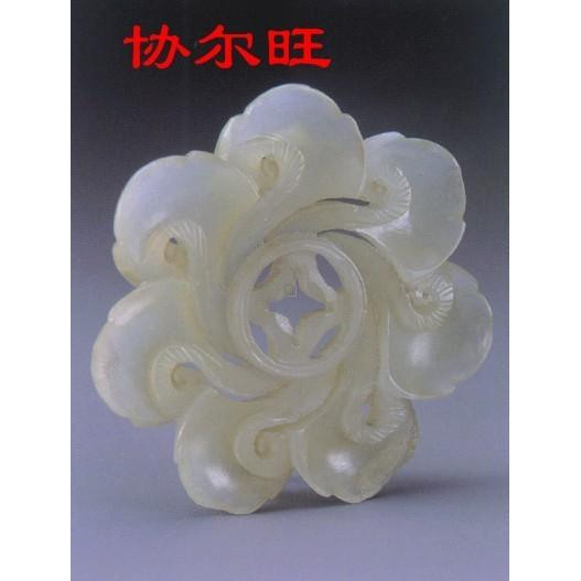 Seven-petal flower finely carved map grayscale map computer relief map artcam jade carving antique round card hollow flower piece pendant