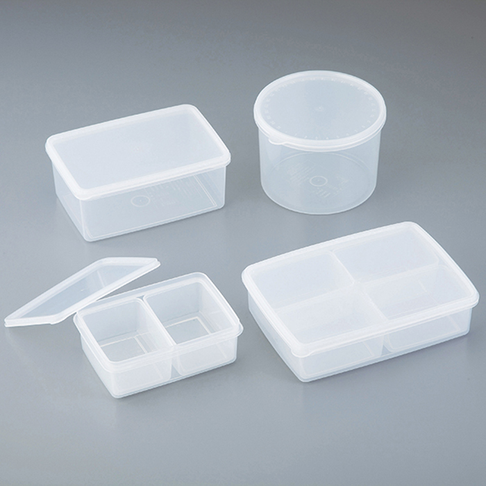 Japan Azoovent PP Box round plastic case square box with cover translucent white box 5-068-21