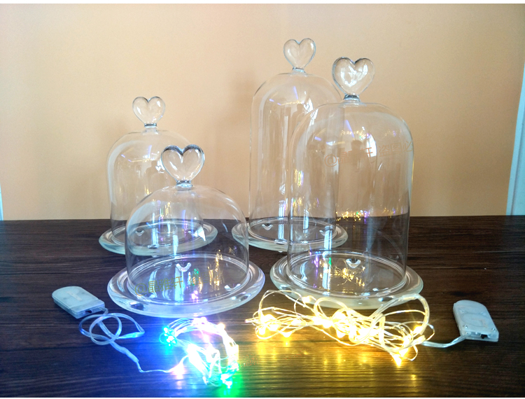 Bắc Âu tình yêu thủy tinh bìa đồ trang trí sáng tạo thủ công retro vĩnh cửu hoa trang trí nhà quà tặng shop bán đồ trang trí phòng ngủ