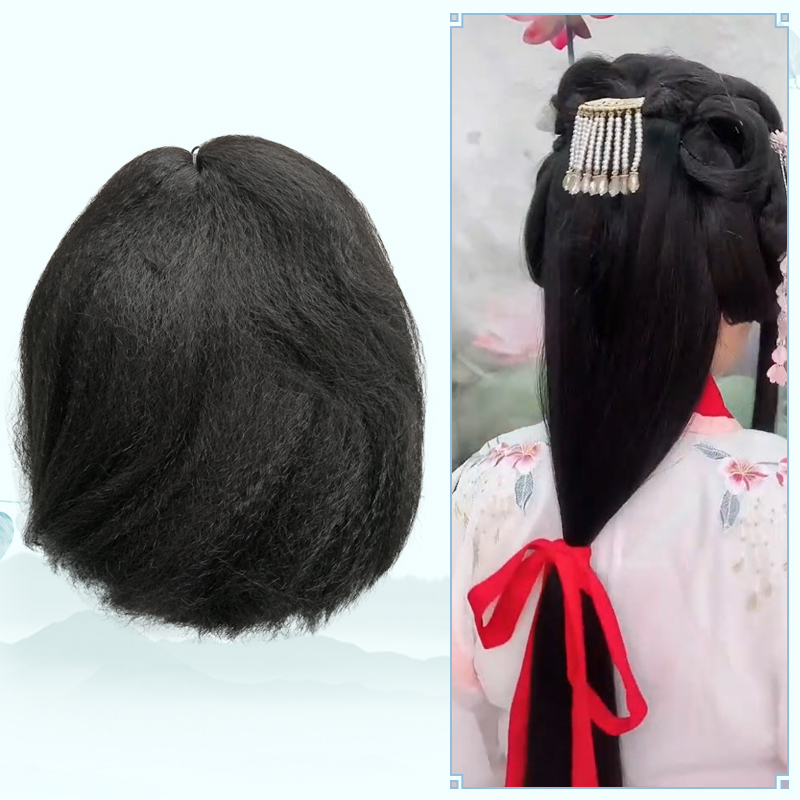 Ququ wig hair material costume style wig plate hair style accessories hair material wig accessories cushion hair accessories
