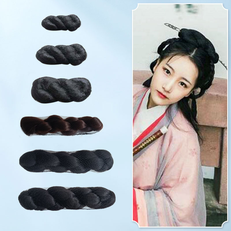 Ancient costume wig twist performance cushion hair bag Hanfu bun ancient 8-character performance bridal styling bun photo studio female