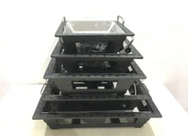 Square tower oven grilled fish oven Seafood big coffee barbecue oven Lobster dry pot Square alcohol oven Stainless steel oven