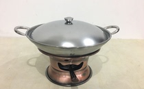 Hotel alcohol pot Round furnace Alcohol furnace Ming furnace pot Tsai furnace Stainless steel pot Small hot pot Small dry boiler hot pot furnace