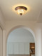 American Retro Ceiling Lamp Balcony Aisle Corridor Lamp Country Style Entrance Hall Cloakroom Brown Glass Lamps