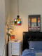 American Retro Bedroom Bedside Small Pendant Light Dopamine Color Restaurant Bar Cloakroom Creative Single-Head Pendant Light