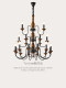 American Retro Empty Living Room Candle Large Chandelier, Antique Style Duplex Rotating Stairwell Lamp, Creative Candlestick Lamp