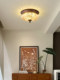 American Retro Ceiling Lamp Balcony Aisle Corridor Lamp Country Style Entrance Hall Cloakroom Brown Glass Lamps