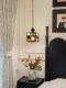 American Retro Bedroom Bedside Small Pendant Light Dopamine Color Restaurant Bar Cloakroom Creative Single-Head Pendant Light