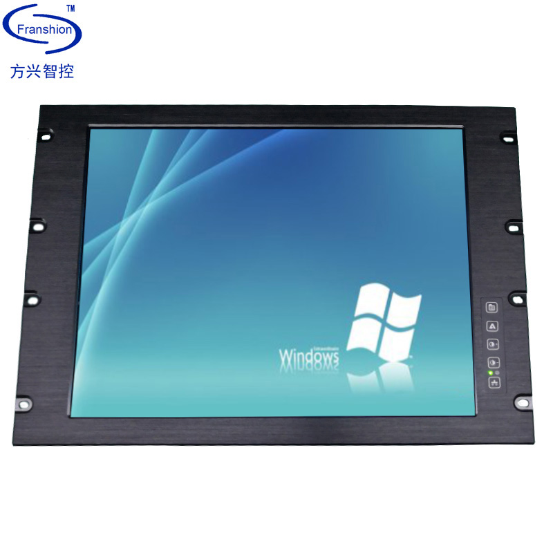 19 inch upper rack mount rack display industrial resistance touch screen enclosure with wall-mounted HDMI monitoring monitoring