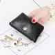 Coin purse ຂອງແມ່ຍິງສັ້ນ wallet ຂະຫນາດນ້ອຍ soft leather zipper coin bag clutch bag ID bag key card bag wallet bag