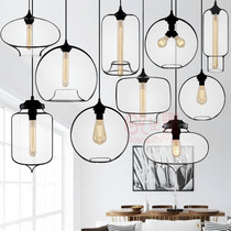Nordic personality creative modern simple living room Restaurant Bar coffee shop glass lampshade transparent chandelier