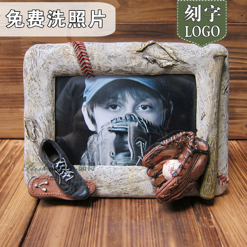 Baseball Softball Fans Creative Personality Crafts Custom memorabilia Girls' Day gift lettering softly equipped table hem photo frame