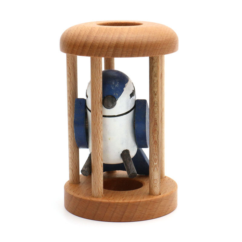 Настольная игра owl in cage 笼中之鸟笼中取物孔明锁智力益智解谜玩具木质猫头鹰