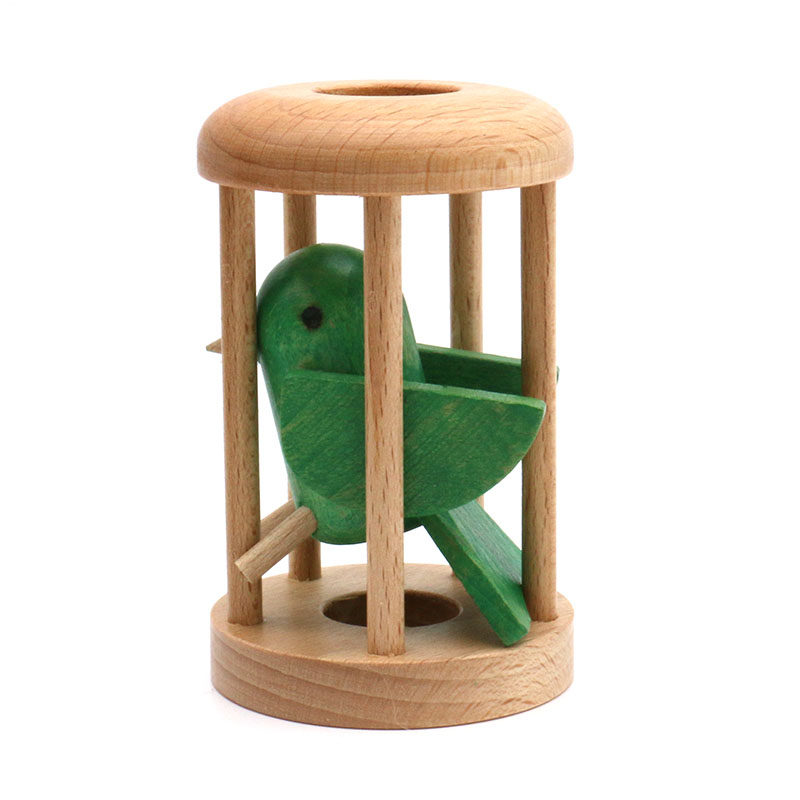 Настольная игра owl in cage 笼中之鸟笼中取物孔明锁智力益智解谜玩具木质猫头鹰
