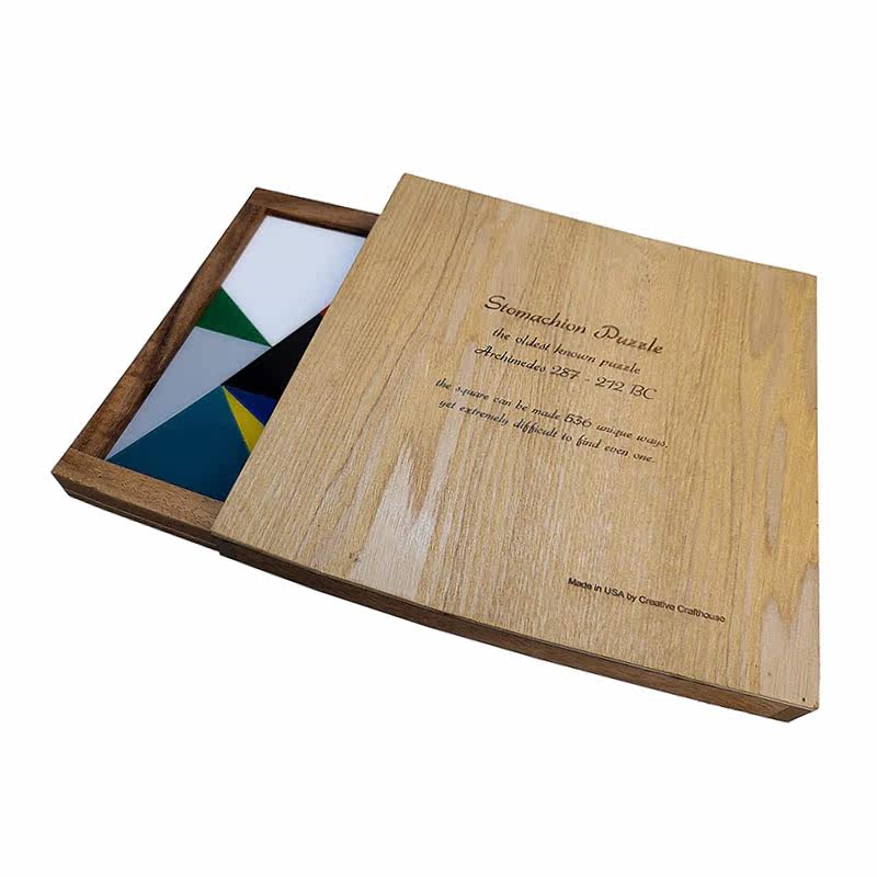 Настольная игра creative crafthouse阿基米德最古老胃拼图stomachion puzzle玩具