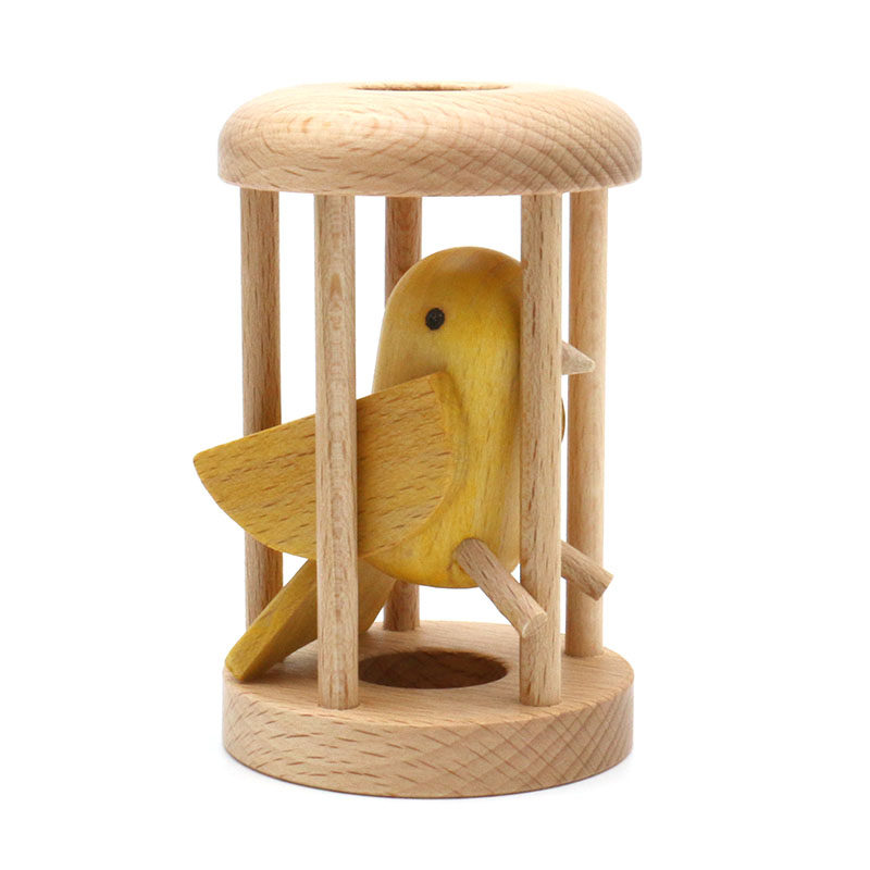 Настольная игра owl in cage 笼中之鸟笼中取物孔明锁智力益智解谜玩具木质猫头鹰