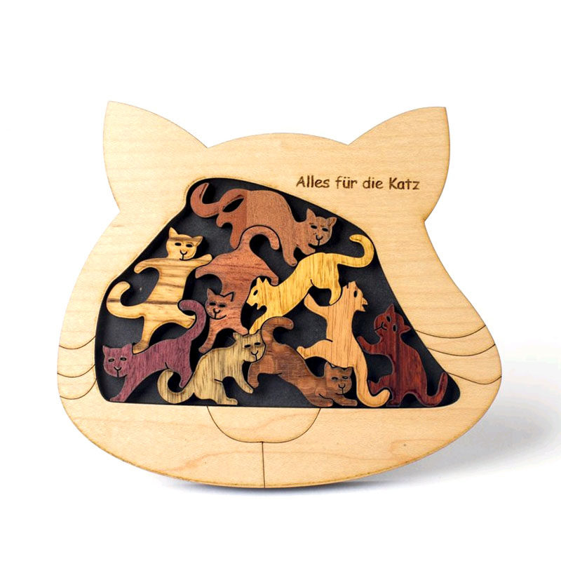 товар из китая constantin 康斯坦丁 alles für die katz 一切为了猫咪木质拼图