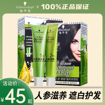 Schwa-Coco pleasant ginseng nourishing hair dye cream plant Canopy White Hair Pure Black Natural no Irritating Brands