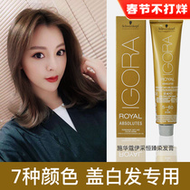 Schwarzkopi Hengzhen Hair Dye Cream 2021 Popular Color Cold Brown Cover White Hair Dye Cream White Men and Women