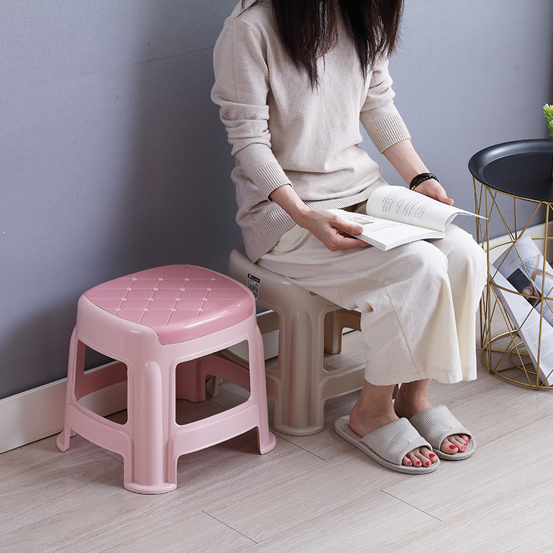 Plastic household stool changed shoe stool children dwarf chair living room sofa bench door wearing shoelstool adult chair