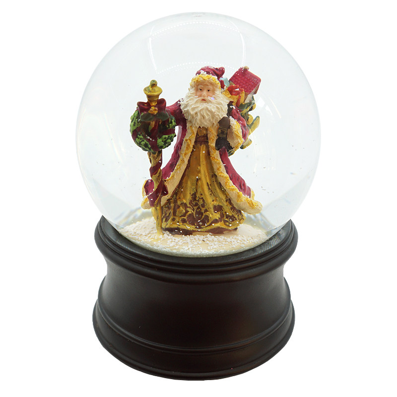 European and American brand imports chain hair rotating Santa Claus snowflake music crystal ball music box gift