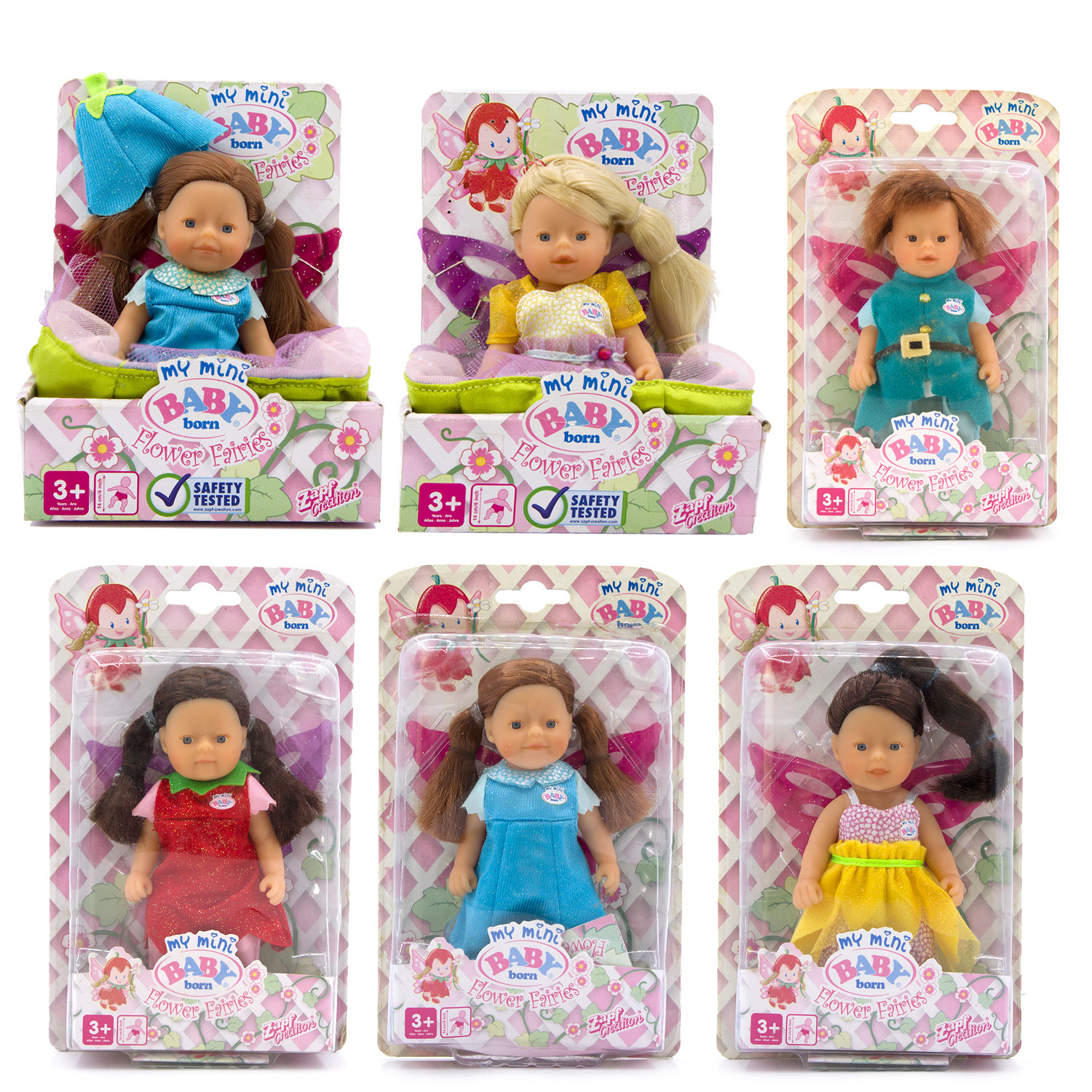 Zapf summer bhaby born pocket mini mini 14cm hair emulation doll flower fairies
