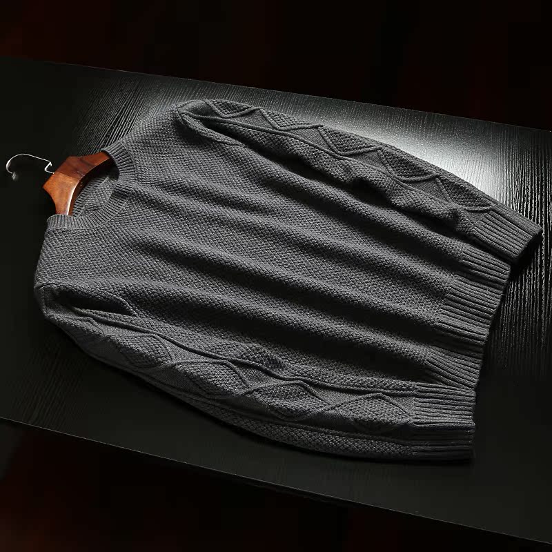 Vải là cotton chủ chốt cộng với áo len nam cashmere áo len nam cổ tròn dài áo nam hàng hiệu
