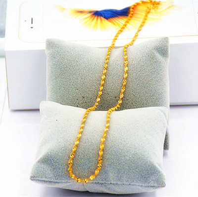 New coins to create a long - lasting 24K gold - plated lady wave chain imitates gold - gold gold - gold necklace
