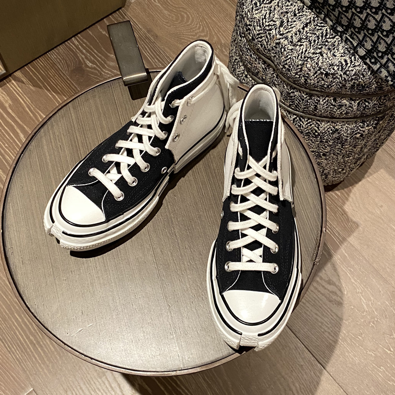 2021 spring new high-top shoes canvas shoes plus small white shoes board shoes 1970s shoes women's ins trend