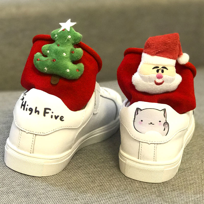 Christmas socks women's gifts autumn and winter warm bubble socks Christmas tree Santa three-dimensional cotton cute curling socks