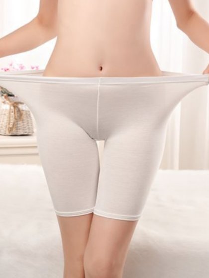 莫代尔纯棉安全裤女夏季薄款防走光不卷边内裤二合一大码打底短裤