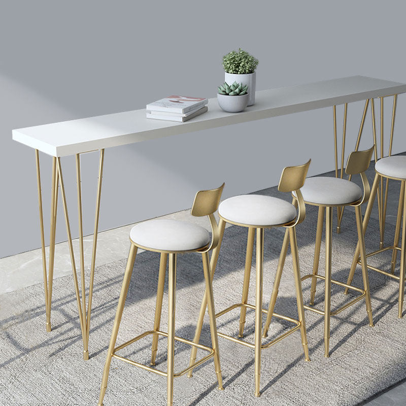 Nordic Solid Wood Bar Table Domestic Minimalist Modern Leaning Wall Strip Bar High Foot Table And Chairs Creative Iron Art Bar Table Chair