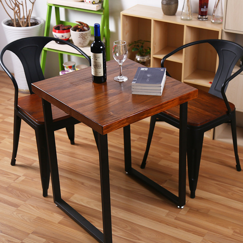 Square small square table solid wood home minimalist table small family type Nordic creative casual balcony table and chairs coffee table-Taobao